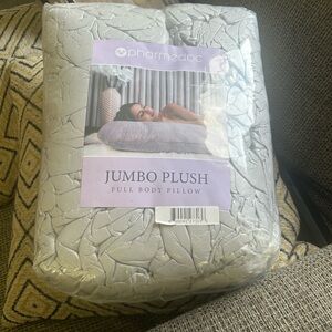 Jumbo Plush Full Body Pillow - Soft Gray
